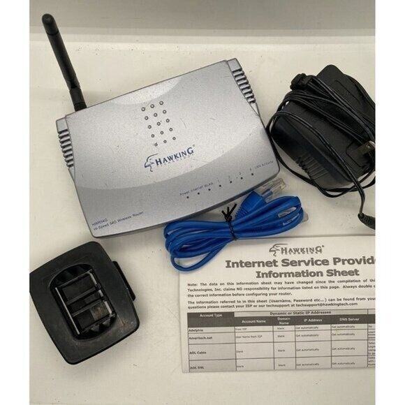 Hawking Tech Wireless Router 802.11g High Speed 54G HWR54G - Picture 1 of 6
